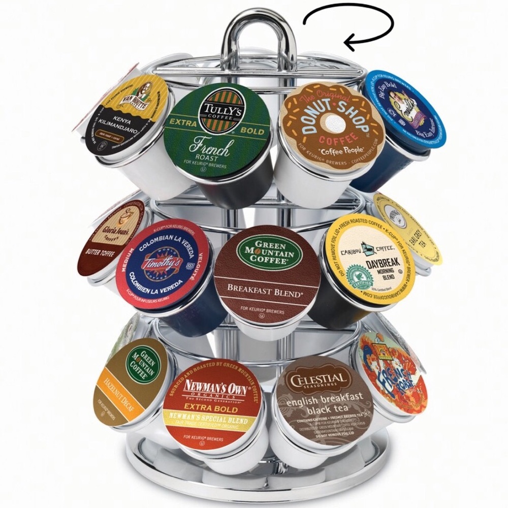 Keurig 27 K-Cup Pod Carousel Silver 360° Spinning